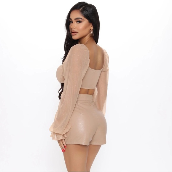 Fashion Nova Make the Night Last Taupe Set XS - Picture 13 of 15